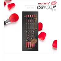 Set 5 Bút Bi monami 153 Ngòi 0.5mm Màu Đen Hàn Quốc