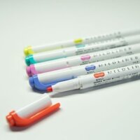 Set 5 Bút Highlight Zebra Mildliner 2 đầu