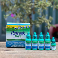 Set 5 chai nhỏ mắt refresh tears hàng Mỹ - nước mắt nhân tạo refresh