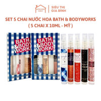 Set 5 chai nước hoa Bath&BodyWorks ( 5chai x 10ml - Mỹ )