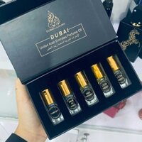 Set 5 Chai Tinh Dầu Nước Hoa Mini Dubai Chai Bi Lăn Tiện Lợi (free ship)