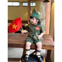 SET 5 CHI TIẾT ÁO BỘ ĐỘI CHO BÉ