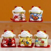 SÉT 5 CON MÈO THẦN TÀI MINI CUTE Kích thước: Cao 4.2cm x Rộng 3.7cm x 3.5cm