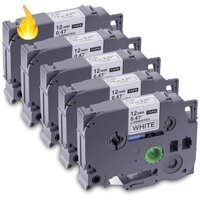 Set 5 Cuộn Băng Dán Cho Máy In Nhãn Brother TZe-231 TZ-231 1880