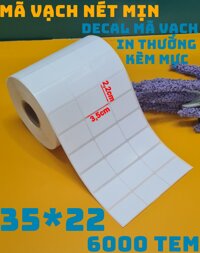 Set 5 cuộn Giấy in mã vạch 3 tem 110mm - Hàng Nhập Khẩu