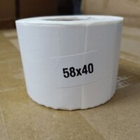 SET 5 CUỘN Tem nhiệt in mã vạch, cân điện tử siêu thị, trà sữa, in nhãn 1 tem/hàng khổ 58x40mm