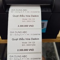 SET 5 CUỘN tem nhiệt in mã vạch, nhãn dán, tem phụ, tem cân khổ 58x40 (58x40mm, 1 tem/hàng)