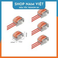 Set 5 Cút Nối Dây Điện KV774  PCT, Kẹp Nối Dây Điện Nhanh - 3 cổng trong suốt