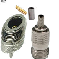 Set 5 Đầu Nối n female crimp Cho Cáp Đồng Trục rg58 lmr195 rg142 rg400 rf