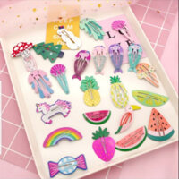 Set 5 dây buộc tóc Scrunchies hologram blink blink Tặng kèm kẹp tóc