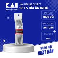 Set 5 dĩa ăn inox KAI NEW WINNER DESSERT FORK 5P/SET FA-5095