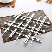 Sét 5 Đôi Đũa Inox Cao cấp #304 - Màu Bạc 23cm