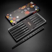 set 5 đôi đũa shikisai Nhật sợi thuỷ tinh kháng khuẩn  cao cấp