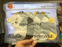 Set 5 đôi tất cao cổ Hug Elephant cho bé