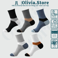 Set 5 đôi tất cao cổ tất vớ vintage phong cách thể thao chất liệu cotton cao cấp