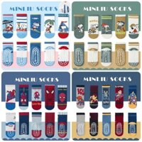 Set 5 đôi Tất chống Trượt cho bé Trai nhiều mẫu cổ ngắn cổ cao