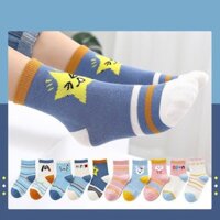 Set 5 đôi tất cổ cao Hàn Quốc cho bé trai bé gái 1-6 tuổi nhiều hoạ tiết mẫu mới