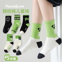 Set 5 Gói 5 Đôi Vớ Đan Len Cho Bé Trai Bé Gái