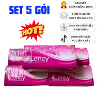 SET 5 GÓI GIẤY ĂN RÚT LENCY 180 TỜ x3 LỚP (DATE MỚI )