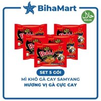 [SET 5 GÓI] - SAMYANG - Mì khô gà cay Samyang hương vị Gà cực cay, Mì Samyang Hàn Quốc, Mì gà cực cay Samyang (140g/gói)