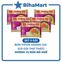 [SET 5 GÓI] - VIFON - Bún Hoàng Gia vị Bún Bò Huế (có thịt thật) (120g/gói) - Bún Bò Huế ăn liền, Bún Bò Huế Hoàng Gia