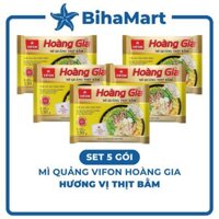 [SET 5 GÓI]- VIFON - Mì Hoàng Gia vị Mì Quảng Thịt Bằm (có thịt thật) (130g/gói)- Mì quảng gói Vifon, Mì quảng Hoàng Gia