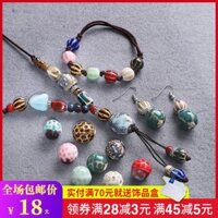 Set 5 Hạt Xỏ Lỗ Bằng Sứ Dùng Làm Đồ Trang Sức Handmade diy