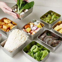 Set 5 Hộp đựng đồ ăn inox 304 có nắp đậy