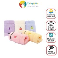 Set 5 khăn mặt cotton hình hoa quả mềm mịn - Thingkids