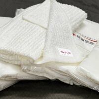 Set 5 khăn mặt organic màu trắng 30x74cm - hàng xuất Nhật