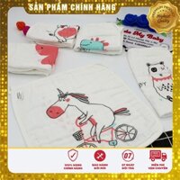 Set 5 Khăn Mặt Xô 8 Lớp Cotton Cho Bé Trai và Bé Gái Kích thước 30x30cm