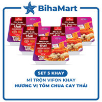 [SET 5 KHAY] - VIFON - Mì khay trộn hương vị Tôm Chua Cay Thái (90g/khay) - Vifon mì khay trộn Tôm Chua Cay Thái