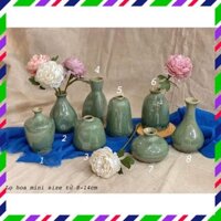 SET 5 LỌ SIÊU ĐẸP) LỌ HOA, BÌNH CẮM HOA GỐM SỨ MINI - MEN HỎA BIẾN DECOR