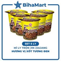 [SET 5 LY] - OTTOGI - Mì ly trộn Jin hương vị Xốt tương đen, Mì trộn tương đen Otogi ly, Mì tương đen ly Jin (70g/ly)