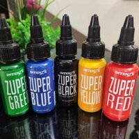 Set 5 màu mực xăm lên da INTENZE Zuper