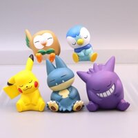 Set 5 Mô Hình Đồ Chơi Nhân Vật Phim Hoạt Hình pokemon 4-6cm
