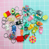 Set 5 Móc khoá cao su cute, dễ thương  giao mẫu ngẫu nhiên