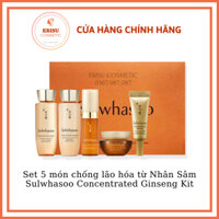 Set 5 món chống lão hóa Sulwhasoo Concentrated Ginseng Kit  date mới nhất  [S1] Ohui Chính hãng Công Ty