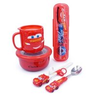 Set 5 món dụng cụ ăn uống Disney-hình Mcqueen Tia Chớp