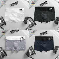 Set 5 quần lót boxer nam Li thun lạnh thoáng khí co giãn 4 chiều set 5 màu LI01