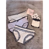 Set 5 quần lót cotton viền ren tạo sự duyên dáng, đáng yêu