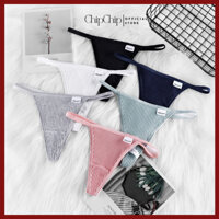 Set 5 quần lót lọt khe chất cotton tăm nhiều màu, quần lót sexy, quyến rũ
