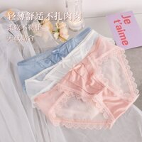 Sét 5 Quần Lót Nữ Đúc Su Lụa Băng Viền Ren Siêu Hot Siêu Sexy Mã 8813