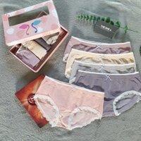 Set 5 quần lót nữ sợi tre KHÁNG KHUẨN xuất NHẬT thiên nga hồng THE SHE's - QTS05