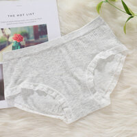 Set 5 quần lót nữ vân muối tiêu cotton kháng khuẩn thông hơi siêu mát - 1 quần ghi