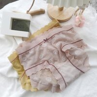 Set 5 Quần Lót Su Ren Xuyên Thấu Mềm Mại Thoáng Mát Đính Nơ 3226