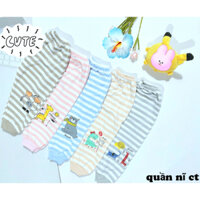 Set 5 quần sơ sinh nỉ kẻ vải đẹp chất liệu cotton 5 size (3-11kg) giao màu theo phân loại bé trai và bé gái