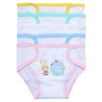 Set 5 tã dán Hello B&B trắng viền màu size S/M/L cho bé