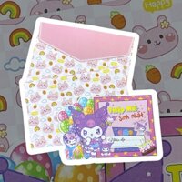 Set 5 thiệp mời sinh nhật kuromi 203