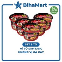 [SET 5 TÔ]- SAMYANG - Mì tô Samyang hương vị Gà cay hầm, Mì tô Gà cay Samyang Hàn Quốc, Mì gà cay hầm Hàn Quốc (120g/tô)